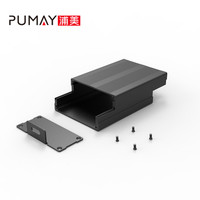 Boîtier en aluminium pour lampe torche PUMAY, extrudé en Chine, finition sablée, couleur noire, certifié CE pour systèmes d'affichage 76*35-100 mm