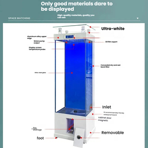 Acquario di Lusso in Vetro Ultra Bianco per Soggiorno con Mobile Intelligente, Cambio Acqua con Un Solo Tasto <span class=keywords><strong>e</strong></span> Sistema di Filtrazione Posteriore Nascosto - Product Image 3
