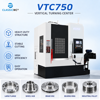 Centre de tournage vertical CNC VTC750, tour vertical haute précision pour le travail de grandes plaques