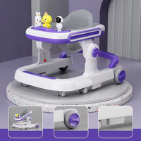 Jouet d'apprentissage multifonctionnel 3/4-en-1 pour bébé, best-seller du fabricant, poussette simple avec roues pivotantes et musique pour enfants