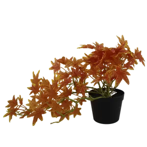 Senmasine Small Artificial Greenery Mini Fake Orange Maple Leaf Plants In Pots For Office Home Indoor Decor Suppliers