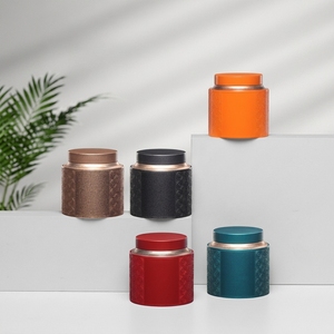 Boîte à thé en métal de qualité alimentaire RTS, 105*145mm, ronde, rouge, pour l'emballage du thé Siraitia <span class=keywords><strong>Grosvenor</strong></span>, logo personnalisé disponible - Product Image 3