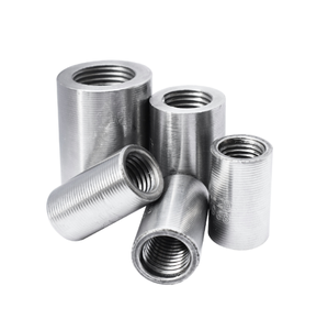 Customized Carbon Steel Zinc Alloy Reinforcing Bar Parallel Thread Rebar Splicing Coupler Connect/Sleeve with Polished Finish - Product Image 1