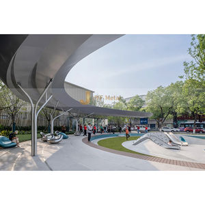 Sculpture moderne en acier inoxydable Art Déco ANW5476, métal 304, pour les espaces commerciaux et publics - Product Image 2