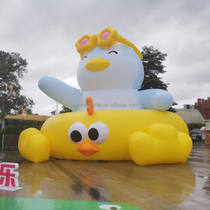 Maskot tiup dekorasi kelinci tema besar promosi acara dengan cinta hati dengan LED untuk dijual - Product Image 5