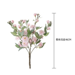 Bouquet de camélias artificiels Xiangmanlang, fleurs blanches, roses, rose clair, couleur champagne, pour la décoration de la maison et des mariages - Product Image 4