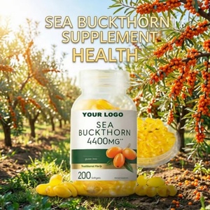 Sea Buckthorn Herbal <b>Seed</b> Extract Sea Buckthorn <b>Seed</b> Oil Softgel Capsules 500mg 1000mg Sea Buckthorn Oil Softgel - Product Image 2