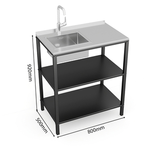<span class=keywords><strong>Armoire</strong></span> <span class=keywords><strong>de</strong></span> <span class=keywords><strong>rangement</strong></span> extérieure moderne et durable Homniture, <span class=keywords><strong>armoire</strong></span> en métal multi-usages à trois niveaux avec évier - Product Image 4