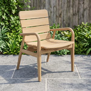 Modern Wooden Dining Chair Armrests Outdoor Patio Furniture Scandinavian Design Solid Wood Construction Home <b>Bar</b> Home Office - Product Image 3