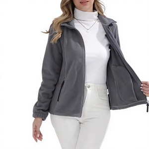Chaqueta de Forro Polar para Mujer con Logotipo Personalizado, Material de Forro Polar Resistente a las Pelusas, Chaqueta de Invierno con Cierre Completo para Deportes al Aire Libre y Ropa de Trabajo - Product Image 1