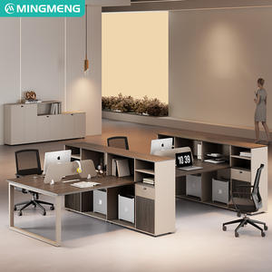 Bureau de travail moderne modulaire convertible en acier avec étagères de rangement, tiroir à dossiers, résistant à l'eau et anti-rayures pour usage professionnel - Product Image 5