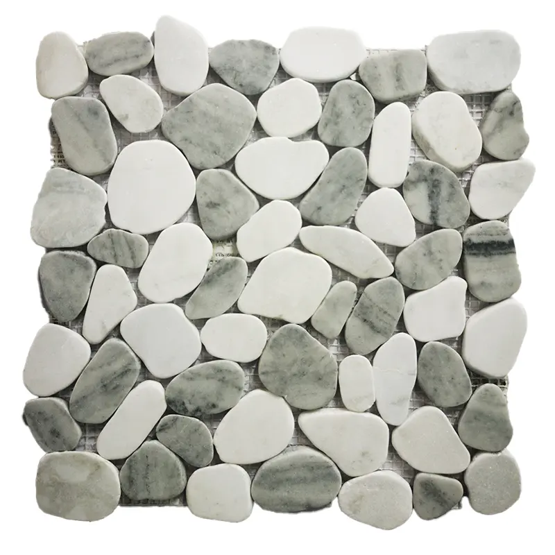 Penjualan langsung dari pabrik Resin marmer mosaik untuk kamar mandi dapur dekorasi dinding rumah pola batu tidak beraturan grosir mosaik