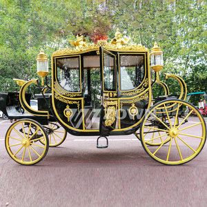 Koninklijke Zwarte Gouden Koets/Luxe Trouwwagen Kerst/Britse Prinsessenkoets - Product Image 6