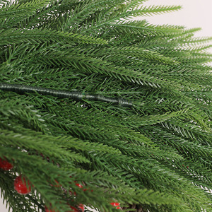 Décoration <span class=keywords><strong>de</strong></span> Noël suspendue pour porte et fenêtre, 50 cm, en PE <span class=keywords><strong>artificiel</strong></span>, arbre <span class=keywords><strong>de</strong></span> Noël <span class=keywords><strong>demi</strong></span>-retourné avec cloche américaine, OEM - Product Image 3
