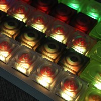 Colored PC Building Block Keycaps 1U Transparent Personalized Blank Mechanical Keyboard Keycaps