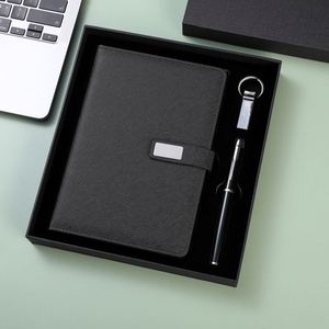 Stock A5 Business Notebook and Metal Pen Refill Wholesale Sets for Men Thickened Notepad Working Meeting Gift Set - Product Image 1