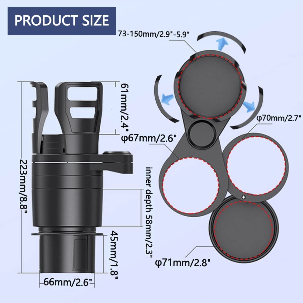 Mercedes-Benz W124 Cup Holder - 4-in-1 Multifunctional Car Cup Holder Expander Adapter | MICO Automo