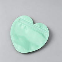En stock – Nouvelle pochette réutilisable en PVC transparente en forme de cœur avec fermeture éclair pour bijoux, mini-sac en plastique pour emballage cadeau de colliers et boucles d'oreilles