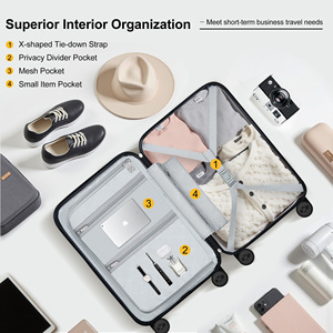 Maleta de Viaje Rígida de PC de 20'' Personalizada de Fábrica con Ruedas Giratorias, Candado TSA, Ligera, para Viajes - Product Image 2