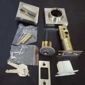 Kunci Pintu Deadbolt Persegi Silinder Tunggal dan Kunci Deadbolt Set
