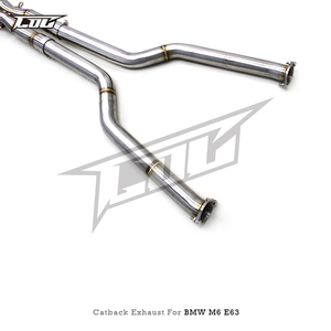 Silenciador BSK Catback para <span class=keywords><strong>BMW</strong></span> <span class=keywords><strong>M6</strong></span> E63 <span class=keywords><strong>V10</strong></span> 5.0L 2006-2010 Dual X Midpipe Straight 2,75 pulgadas SUS304 Sistema de escape de tubo Sonido activo - Product Image 2
