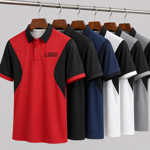 Camisetas Polo Personalizadas con Bloques de Color, Logotipo Bordado, Panel en Contraste, Transpirables, Uniformes de Equipo, Ropa de Trabajo - Product Image 1
