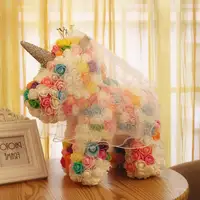 סיטונאי מחיר 40cm ורדים PE קצף unicorn מגוון צבעים מרובים צבעים PE קצף פרח דוב כולל ברור אריזת מתנה