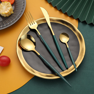 Set di posate di lusso in acciaio inossidabile lucidato a specchio, 24 pezzi, per hotel, ristoranti, matrimoni, lavabili in lavastoviglie. - Product Image 3