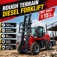 Allrad-Gabelstapler 4x4 Gabelstapler 2,5 Tonnen 3 Tonnen 5 Tonnen Hubhöhe 6m Selbstladender Diesel-Gabelstapler Verkauf
