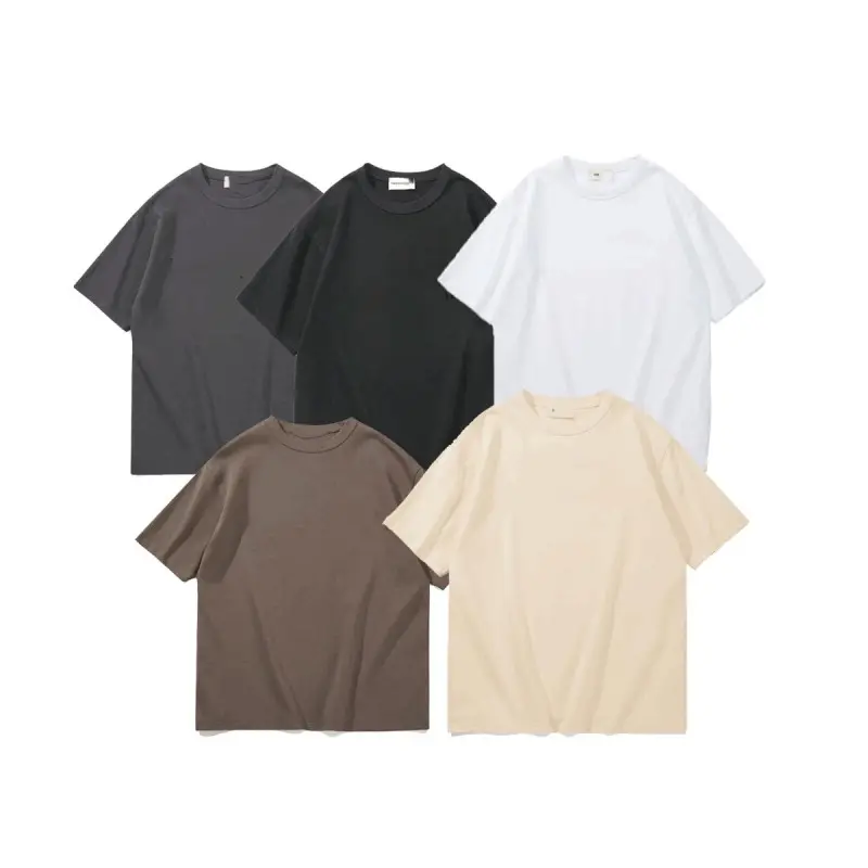 Boxy Fit Blank T-Shirt benutzer definierte Männer Französisch Terry Schweiß T-Shirt 100% Bio Pima Baumwolle T-Shirt 300g/m² Schwergewicht übergroße T-Shirt