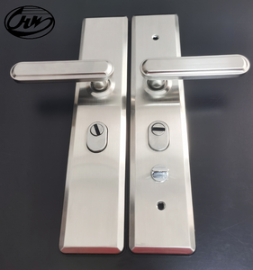 Tirador de puerta de seguridad de doble resorte de acero inoxidable, manija de puerta de entrada, cerradura de puerta ajustable, tipo universal - Product Image 1