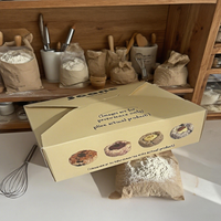 Boîte personnalisée avec logo imprimé, boîte en carton pour brownie, dessert, biscuits, boîte à bonbons, emballage pour beignets, emballage en papier avec insert en papier alimentaire