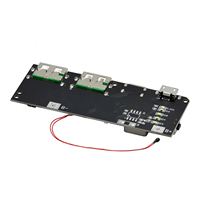 Module de charge pour batterie externe mobile 18650 avec double port USB (QC4.0, QC3.0, LED), 5V 4.5A 22.5W, Micro/Type-C, et protection contre la température et les circuits.