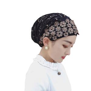 Gorro de encaje de alta calidad para mujer, estilo musulmán, sin borde, transpirable y ecológico, apto para todos. - Product Image 5