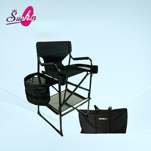 Silla de Salón Plegable, Silla Portátil para Maquillador con Mesa Lateral y Almacenamiento para Salón de Belleza y Barbería - Product Image 3
