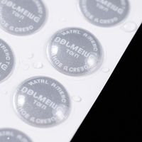Etiquetas Epoxi 3D con Forma Personalizada, Etiqueta Impermeable con Logotipo de Empresa, Impresión de Resina Epoxi, Plateado Cepillado