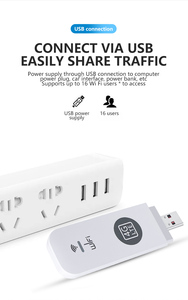 Router WiFi USB 4G Portátil con Tarjeta SIM, Router de Bolsillo Inalámbrico Móvil U6-G, Router WiFi USB 4G - Product Image 2