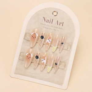 Ins Hot Wearable Cartoon Gradient Manicura francesa Xiaohongshu Girl Versátil Dulce Estilo fresco Puntas de uñas - Product Image 4