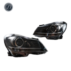 Hiệu suất đèn pha đen LED tín hiệu DRL chiếu w204 Halogen nâng cấp phiên bản cao 2011-2014 cho Mercedes Benz C Class - Product Image 2