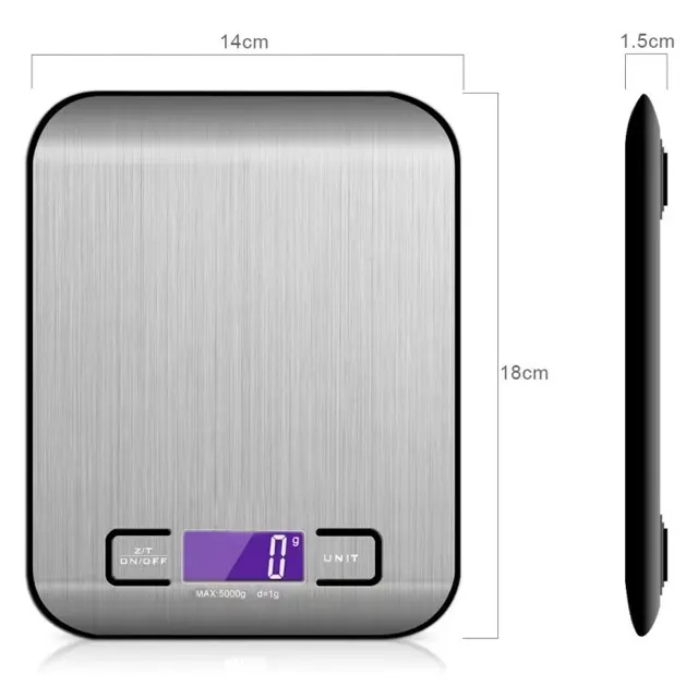 Báscula electrónica Digital de acero inoxidable de 10kg, balanza de alta precisión para alimentos, para hornear, medicina, cocina