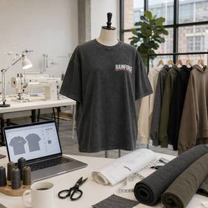 Camiseta Personalizada al por Mayor de Algodón Estilo Urbano Y2K Grunge con Estampado Gráfico, Corte Cuadrado, Hombros Caídos para Hombre - Product Image 1