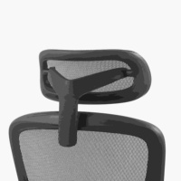 Chaise de bureau ergonomique moderne pivotante, adaptative au poids, avec appui-tête réglable, accoudoirs rabattables, en maille respirante, noire, pour personnel et étudiants