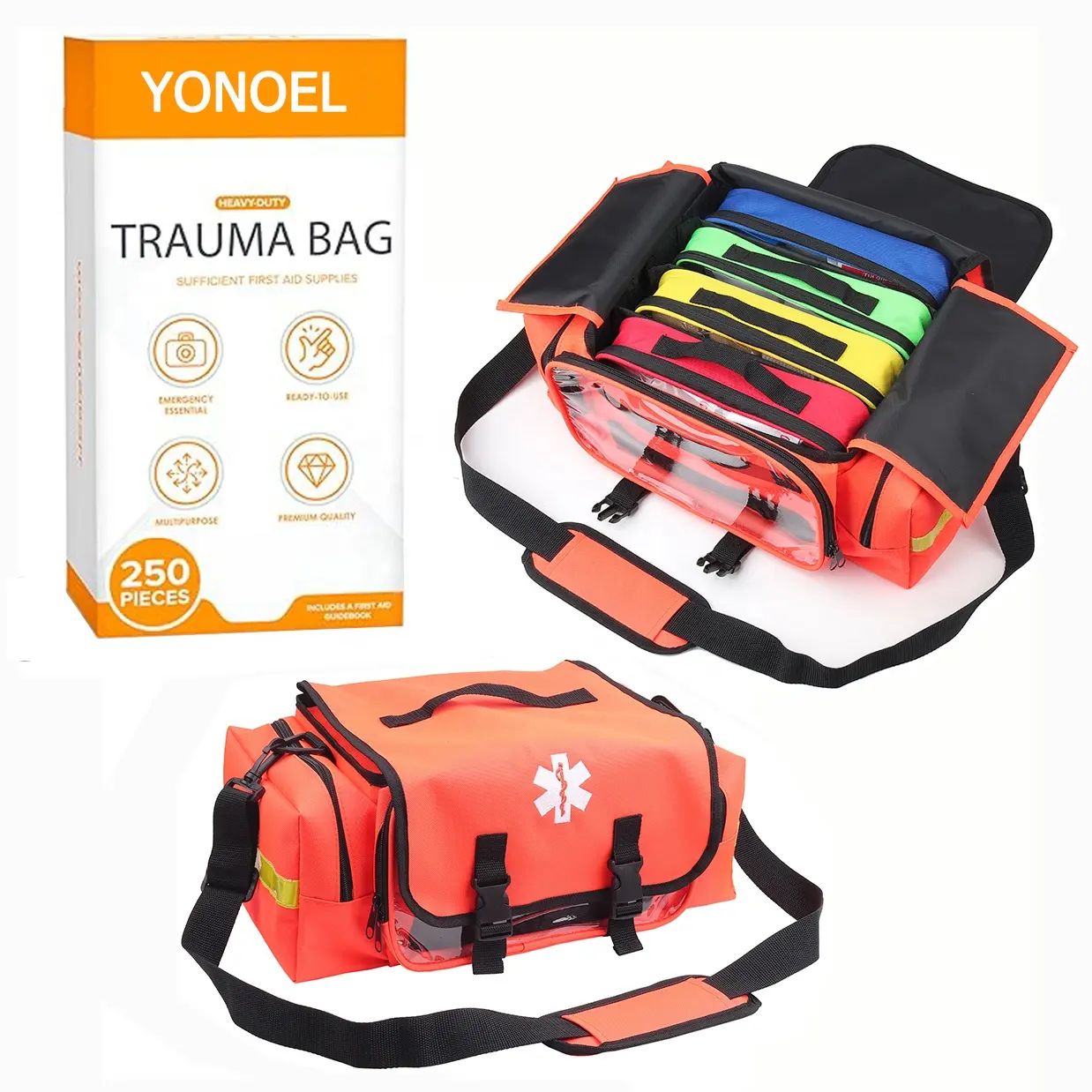 Professionelles Wesentliches EMT/EMS Traumatika-Set Notfall-Rettungstasche mit 4 separaten Erste-Hilfe-Kits