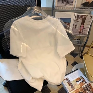 T-shirt imprimé uni pour hommes T-shirt surdimensionné vierge de couleur unie en coton de qualité personnalisée - Product Image 5