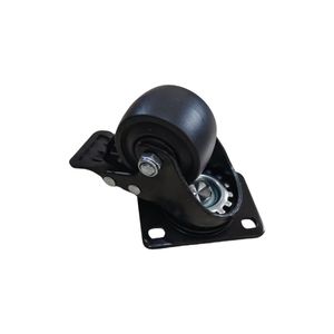 Lieferung <span class=keywords><strong>Low</strong></span> Center of Gravity <span class=keywords><strong>Low</strong></span> <span class=keywords><strong>Profile</strong></span> Schwarze Nylon räder Maschinen wagen Hochleistungs-Lenkräder - Product Image 5