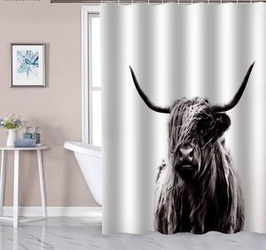 Owenie2022新着3Dプリント防水シャワーカーテンセットバスルーム大理石シャワーカーテン用 - Product Image 4