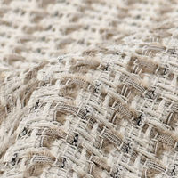 Tissu en polyester tweed 350 GSM, style luxueux, tissage bouclé, pour manteau, veste, jupe, sac, 1 mètre MOQ