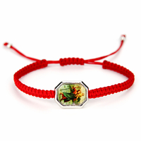 Bracelets religieux personnalisés en gros vierge marie saint benoît saint jude bracelet chapelet chance rouge chaîne noeud bracelets de prière