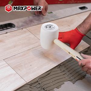 Martillo <span class=keywords><strong>de</strong></span> <span class=keywords><strong>goma</strong></span> blanca Maxpower <span class=keywords><strong>de</strong></span> doble cara con mango <span class=keywords><strong>de</strong></span> madera - Product Image 2