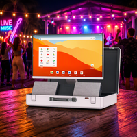 Ensemble audio karaoké tout-en-un, karaoké à domicile, portable, écran tactile 27 pouces, machine karaoké Android pour haut-parleur, écran haute fidélité